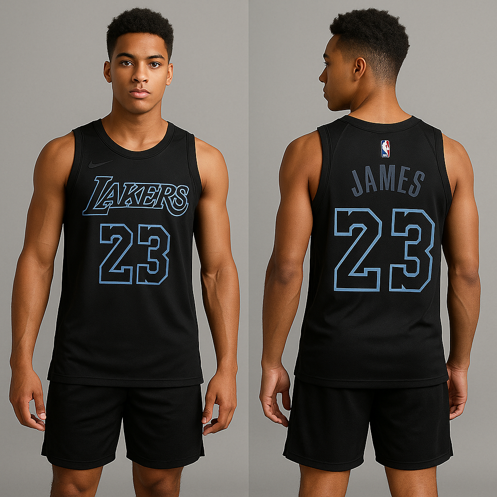 LeBron James #23 Lakers Black Jersey – City Edition