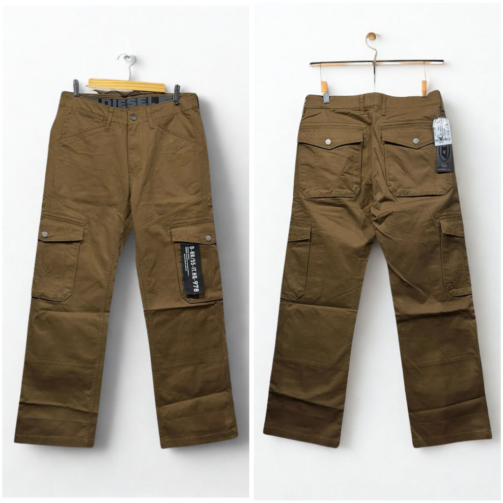 Diesel Brown Cargo Pants - Men’s Utility Streetwear