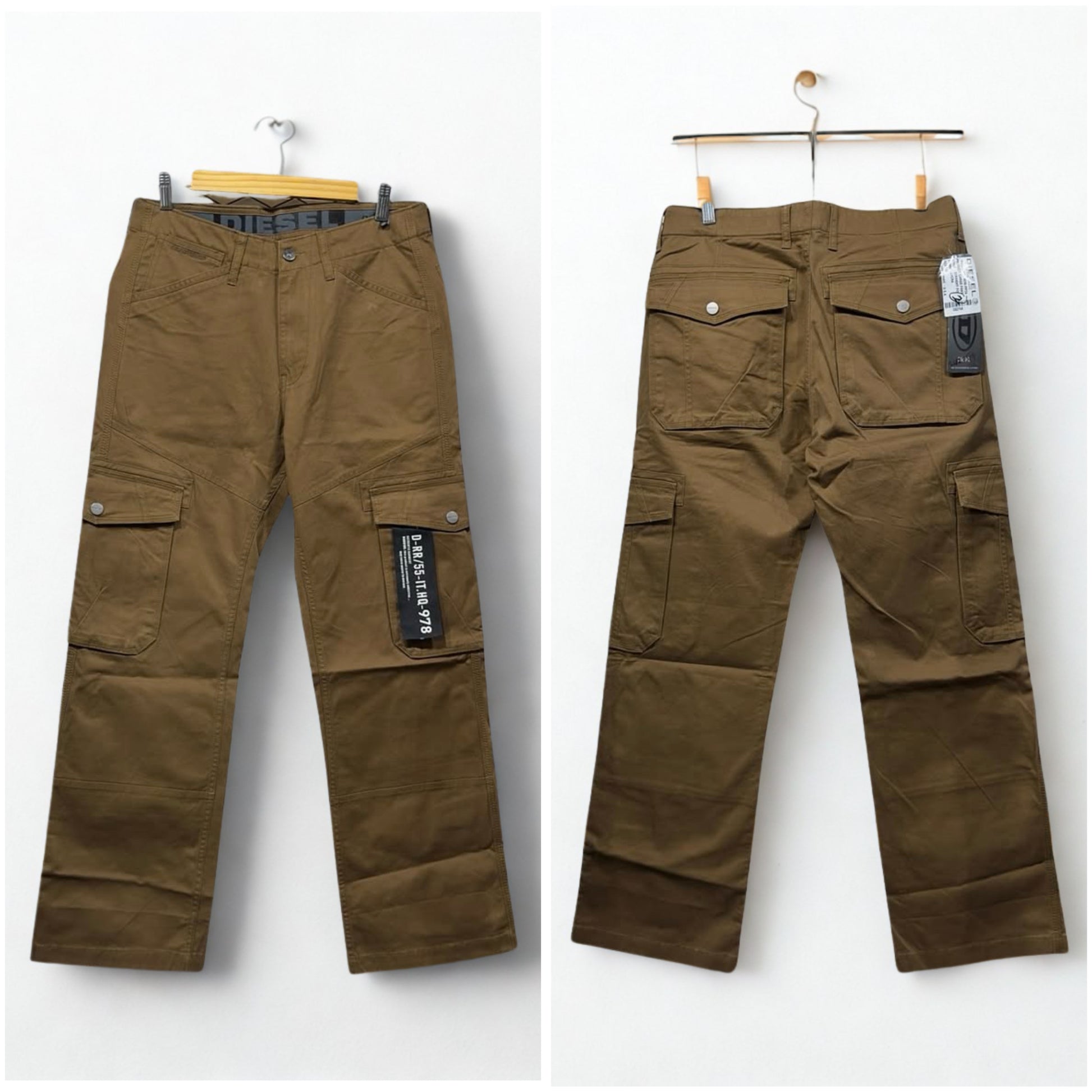 Diesel Brown Cargo Pants - Men’s Utility Streetwear