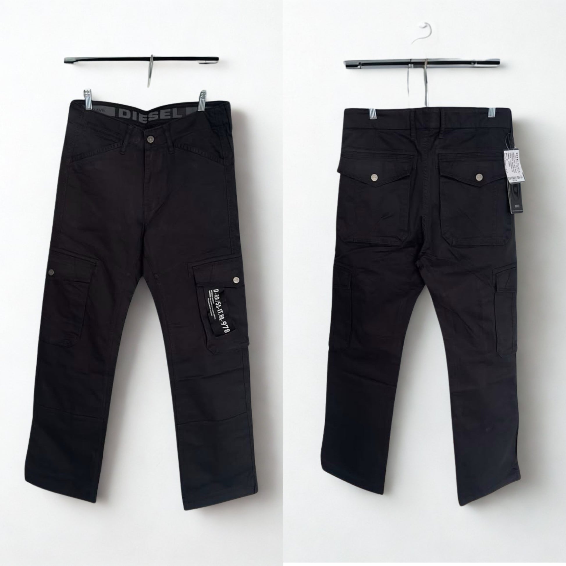 Diesel Black Cargo Pants - Men’s Premium Streetwear