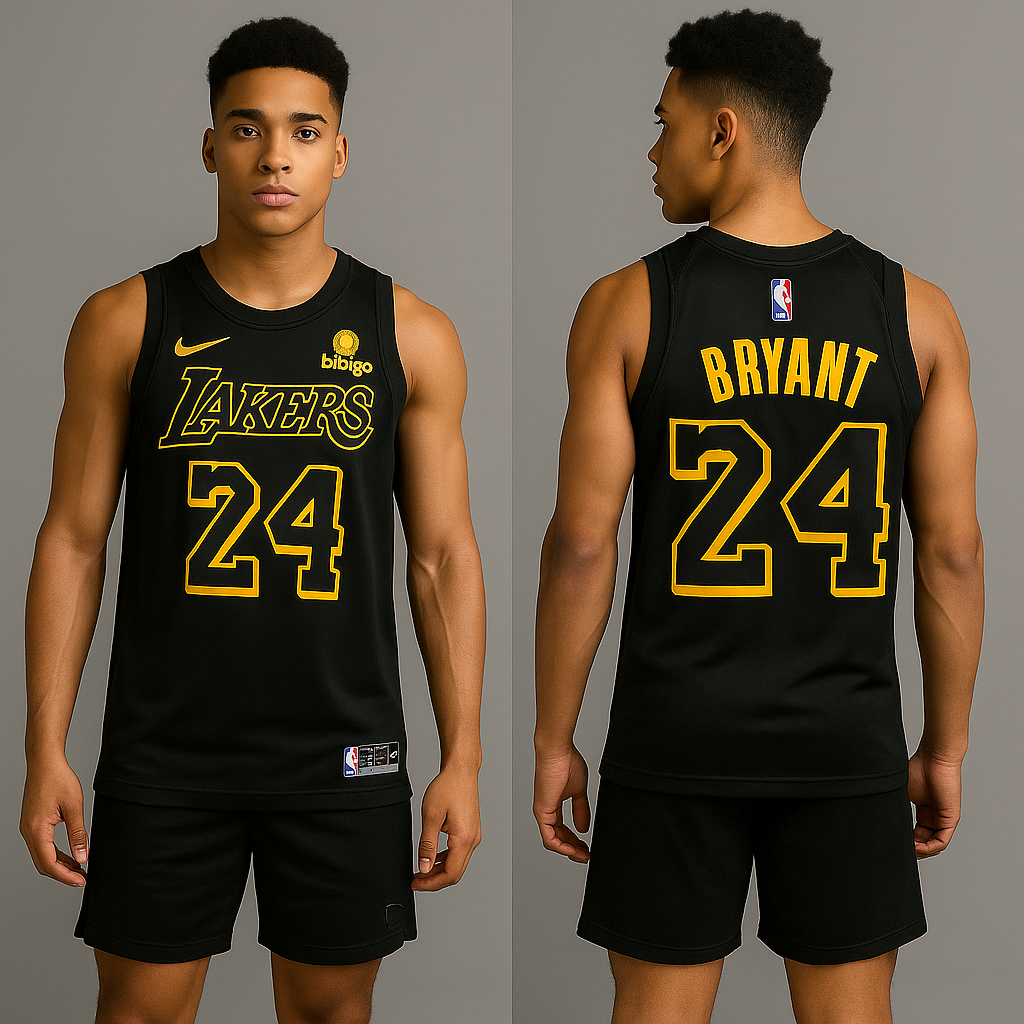 Kobe Bryant #24 Black Los Angeles Lakers Jersey – Classic Edition