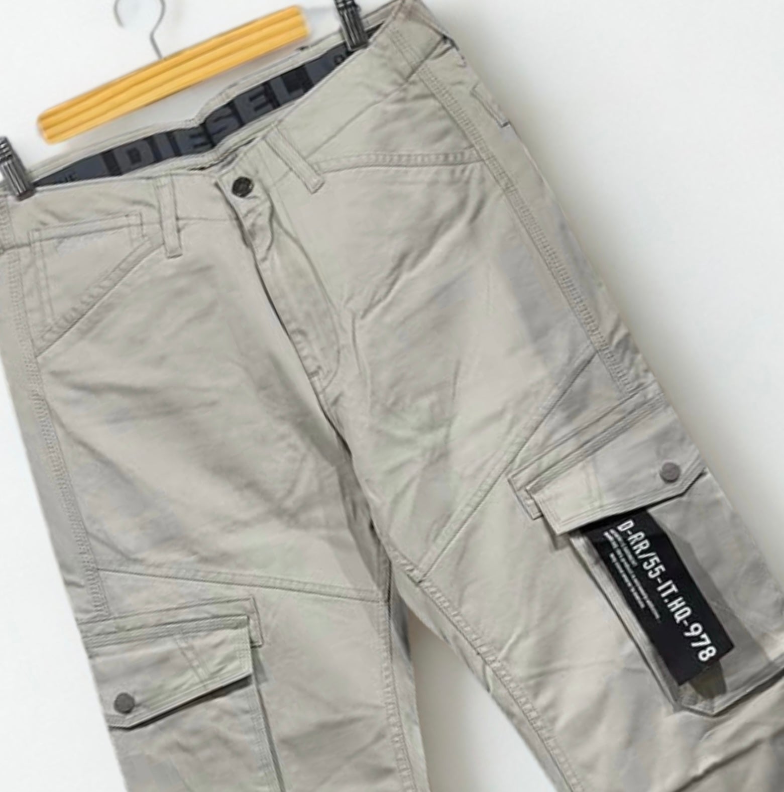 Diesel Light Grey Cargo Pants - Men’s Premium Utility Style