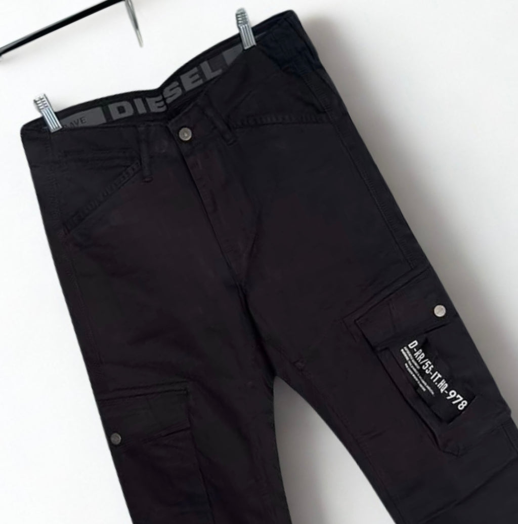 Diesel Black Cargo Pants - Men’s Premium Streetwear