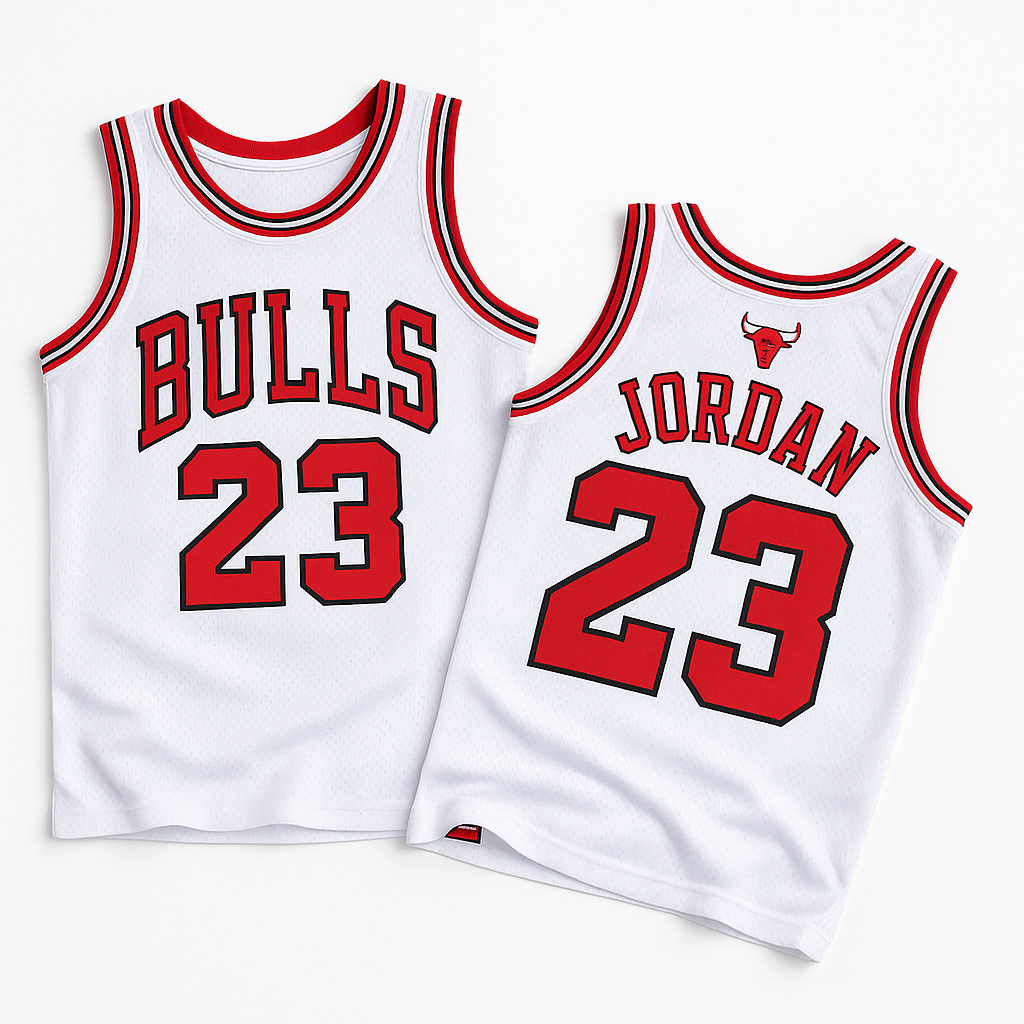 Michael Jordan #23 Chicago Bulls White Jersey – Classic Edition