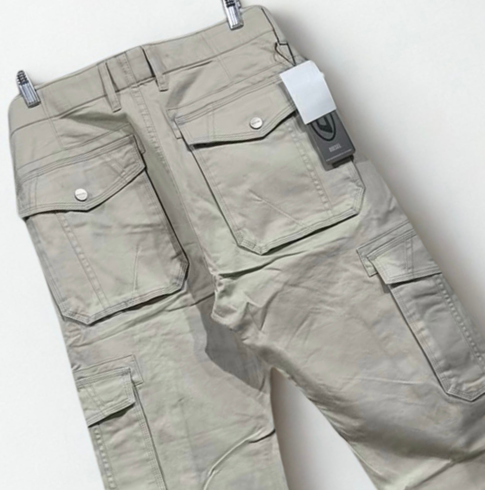 Diesel Light Grey Cargo Pants - Men’s Premium Utility Style